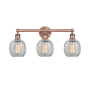 Innovations Lighting Belfast 3 Light 24" Wide Vanity Light Antique Copper / Clear Crackle