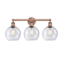 Innovations Lighting Athens 3 Light 26" Wide Vanity Light Antique Copper / Seedy
