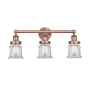 Innovations Lighting Canton 3 Light 24" Wide Vanity Light Antique Copper / Clear