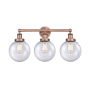 Innovations Lighting Beacon 3 Light 25" Wide Vanity Light Antique Copper / Seedy