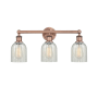 Innovations Lighting Caledonia 3 Light 23" Wide Vanity Light Antique Copper / Mouchette