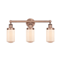 Innovations Lighting Dover 3 Light 25" Wide Vanity Light Antique Copper / Matte White