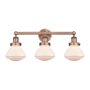 Innovations Lighting Olean 3 Light 25" Wide Vanity Light Antique Copper / Matte White