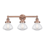Innovations Lighting Olean 3 Light 25" Wide Vanity Light Antique Copper / Clear