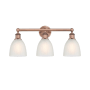 Innovations Lighting Castile 3 Light 24" Wide Vanity Light Antique Copper / White