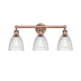 Innovations Lighting Castile 3 Light 24" Wide Vanity Light Antique Copper / Clear