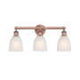 Innovations Lighting Brookfield 3 Light 24" Wide Vanity Light Antique Copper / White