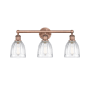 Innovations Lighting Brookfield 3 Light 24" Wide Vanity Light Antique Copper / Clear