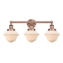 Innovations Lighting Oxford 3 Light 25" Wide Vanity Light Antique Copper / Matte White