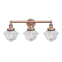 Innovations Lighting Oxford 3 Light 25" Wide Vanity Light Antique Copper / Clear