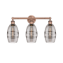 Innovations Lighting Vaz 3 Light 24" Wide Vanity Light Antique Copper / Light Smoke