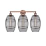 Innovations Lighting Vaz 3 Light 26" Wide Vanity Light Antique Copper / Light Smoke
