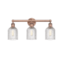 Innovations Lighting Bridal Veil 3 Light 23" Wide Vanity Light Antique Copper