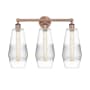 Innovations Lighting Windham 3 Light 25" Wide Vanity Light Antique Copper / Clear