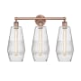 Innovations Lighting Windham 3 Light 25" Wide Vanity Light Antique Copper / Seedy