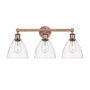 Innovations Lighting Bristol Glass 3 Light 26" Wide Vanity Light Antique Copper / Clear