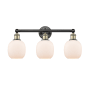 Innovations Lighting Belfast 3 Light 24" Wide Vanity Light Black Antique Brass / Matte White