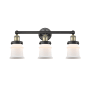Innovations Lighting Canton 3 Light 24" Wide Vanity Light Black Antique Brass / Matte White
