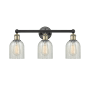 Innovations Lighting Caledonia 3 Light 23" Wide Vanity Light Black Antique Brass / Mouchette