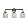Innovations Lighting Caledonia 3 Light 23" Wide Vanity Light Black Antique Brass / Charcoal