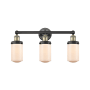 Innovations Lighting Dover 3 Light 25" Wide Vanity Light Black Antique Brass / Matte White