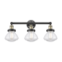Innovations Lighting Olean 3 Light 25" Wide Vanity Light Black Antique Brass / Clear