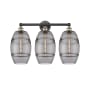 Innovations Lighting Vaz 3 Light 26" Wide Vanity Light Black Antique Brass / Light Smoke