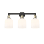 Innovations Lighting Bella 3 Light 24" Wide Vanity Light Black Antique Brass / Glossy White