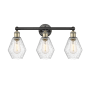 Innovations Lighting Cindyrella 3 Light 24" Wide Vanity Light Black Antique Brass / Seedy