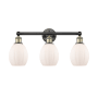 Innovations Lighting Eaton 3 Light 24" Wide Vanity Light Black Antique Brass / Matte White