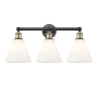 Innovations Lighting Berkshire 3 Light 26" Wide Vanity Light Black Antique Brass / Matte White