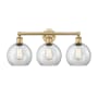 Innovations Lighting Athens 3 Light 26" Wide Vanity Light Brushed Brass / Clear