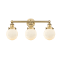 Innovations Lighting Beacon 3 Light 25" Wide Vanity Light Brushed Brass / Matte White / Multi-Colored