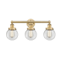 Innovations Lighting Beacon 3 Light 25" Wide Vanity Light Brushed Brass / Clear / Multi-Colored