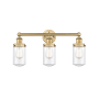 Innovations Lighting Dover 3 Light 25" Wide Vanity Light Brushed Brass / Clear