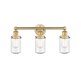 Innovations Lighting Dover 3 Light 25" Wide Vanity Light Brushed Brass / Seedy