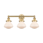 Innovations Lighting Olean 3 Light 25" Wide Vanity Light Brushed Brass / Matte White