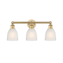 Innovations Lighting Brookfield 3 Light 24" Wide Vanity Light Brushed Brass / White