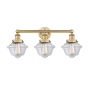 Innovations Lighting Oxford 3 Light 25" Wide Vanity Light Brushed Brass / Clear