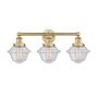 Innovations Lighting Oxford 3 Light 25" Wide Vanity Light Brushed Brass / Seedy