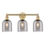 Innovations Lighting Bella 3 Light 24" Wide Vanity Light Brushed Brass / Light Smoke