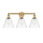 Innovations Lighting Berkshire 3 Light 26" Wide Vanity Light Brushed Brass / Clear