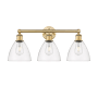 Innovations Lighting Bristol Glass 3 Light 26" Wide Vanity Light Brushed Brass / Clear