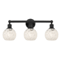 Innovations Lighting White Mouchette 3 Light 24" Wide Vanity Light Matte Black