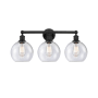 Innovations Lighting Athens 3 Light 26" Wide Vanity Light Matte Black / Seedy