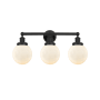Innovations Lighting Beacon 3 Light 25" Wide Vanity Light Matte Black / Matte White
