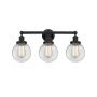 Innovations Lighting Beacon 3 Light 25" Wide Vanity Light Matte Black / Clear