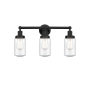 Innovations Lighting Dover 3 Light 25" Wide Vanity Light Matte Black / Seedy