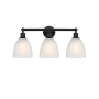 Innovations Lighting Castile 3 Light 24" Wide Vanity Light Matte Black / White