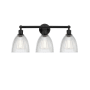 Innovations Lighting Castile 3 Light 24" Wide Vanity Light Matte Black / Clear
